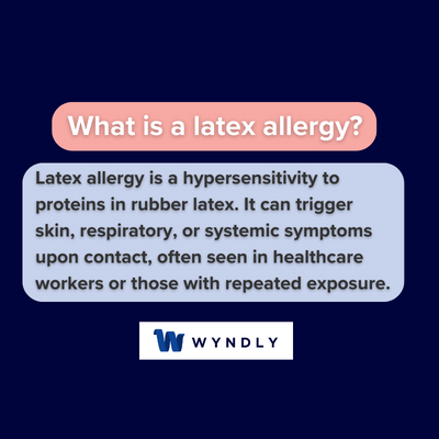 Allergic on sale to latex