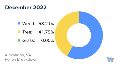 Alexandria, VA Monthly Pollen Breakdown
