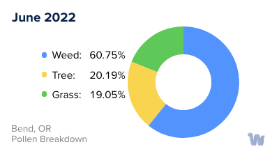 Bend, OR Monthly Pollen Breakdown