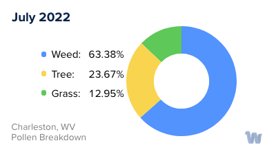 Charleston, WV Monthly Pollen Breakdown