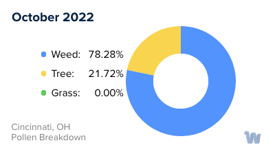 Cincinnati, OH Monthly Pollen Breakdown