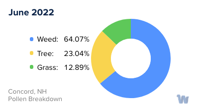 Concord, NH Monthly Pollen Breakdown