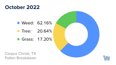 Corpus Christi, TX Monthly Pollen Breakdown