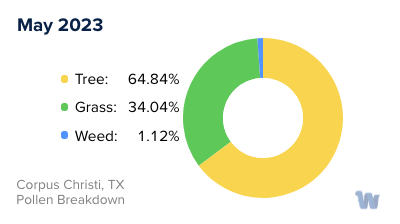 Corpus Christi, TX Monthly Pollen Breakdown
