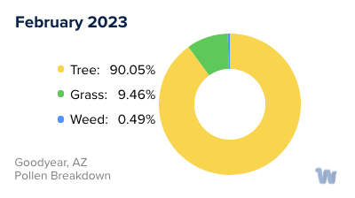 Goodyear, AZ Monthly Pollen Breakdown