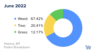 Helena, MT Monthly Pollen Breakdown