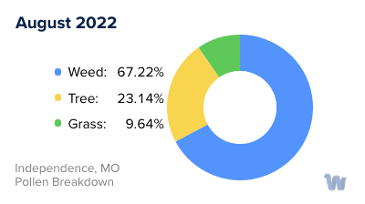 Independence, MO Monthly Pollen Breakdown