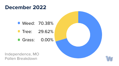 Independence, MO Monthly Pollen Breakdown