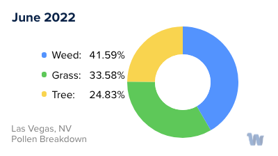 Las Vegas, NV Monthly Pollen Breakdown