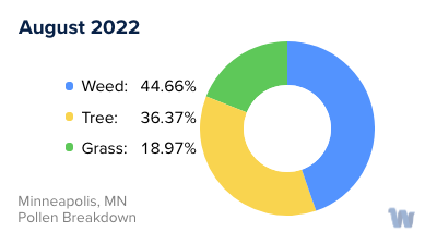 Minneapolis, MN Monthly Pollen Breakdown