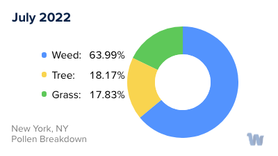 New York, NY Monthly Pollen Breakdown
