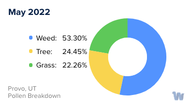 Provo, UT Monthly Pollen Breakdown