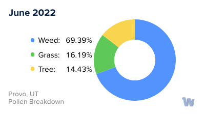 Provo, UT Monthly Pollen Breakdown