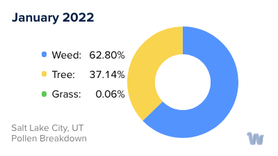Salt Lake City, UT Monthly Pollen Breakdown