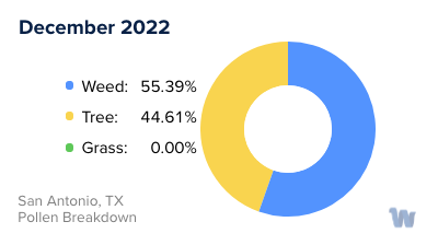 San Antonio, TX Monthly Pollen Breakdown