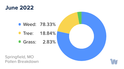 Springfield, MO Monthly Pollen Breakdown