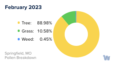 Springfield, MO Monthly Pollen Breakdown