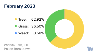 Wichita, KS Monthly Pollen Breakdown