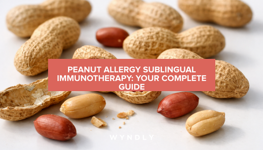A photorealistic close-up photograph of peanuts scattered on a clean white surface with soft natural lighting.