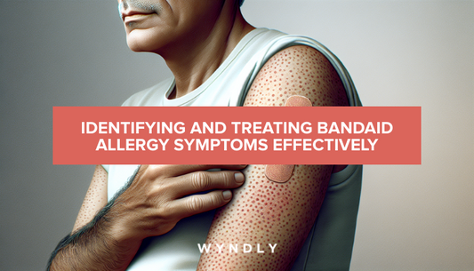 A photorealistic image of an average american looking person with a bandaid on their arm, showing a slight redness around the bandaid area.