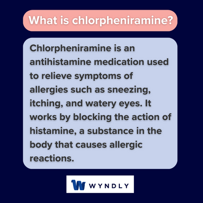 Chlorpheniramine Definition: What Is Chlorpheniramine? (2024) & Wyndly